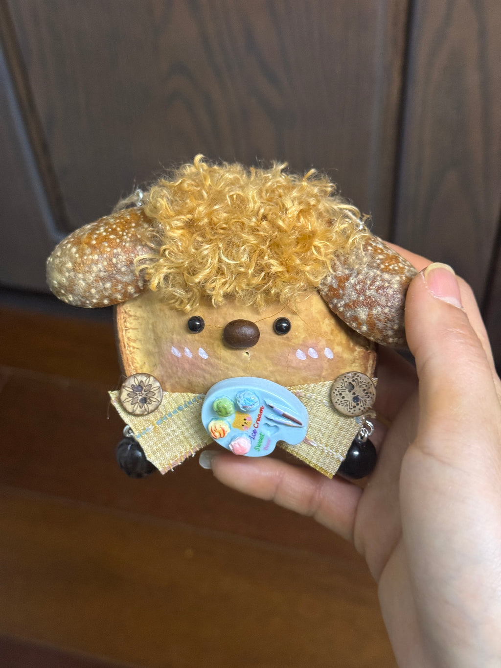 Handmade Entada Bean Pod Ornament, Dog-Inspired Design