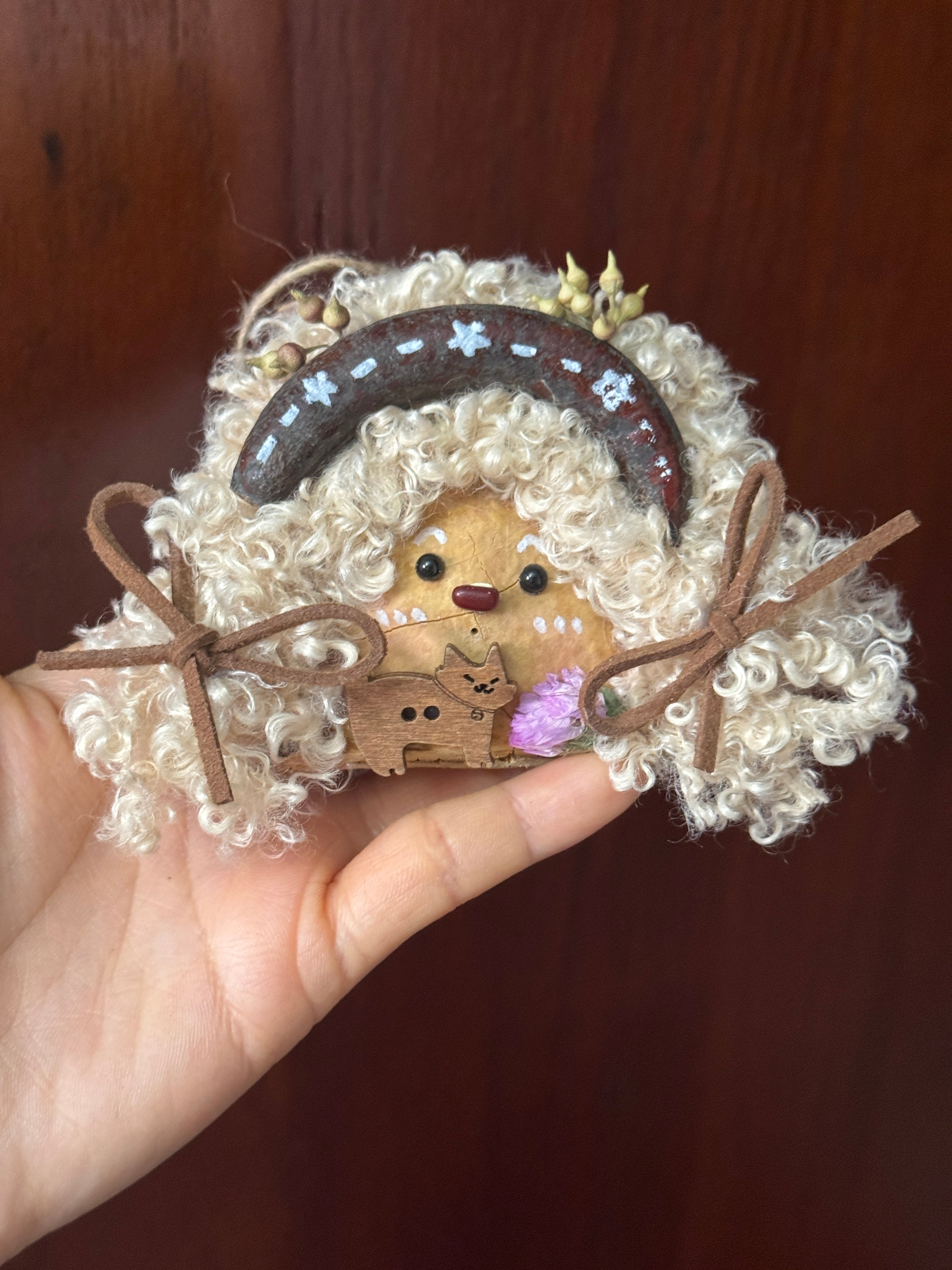 Handmade Entada Bean Pod Ornament