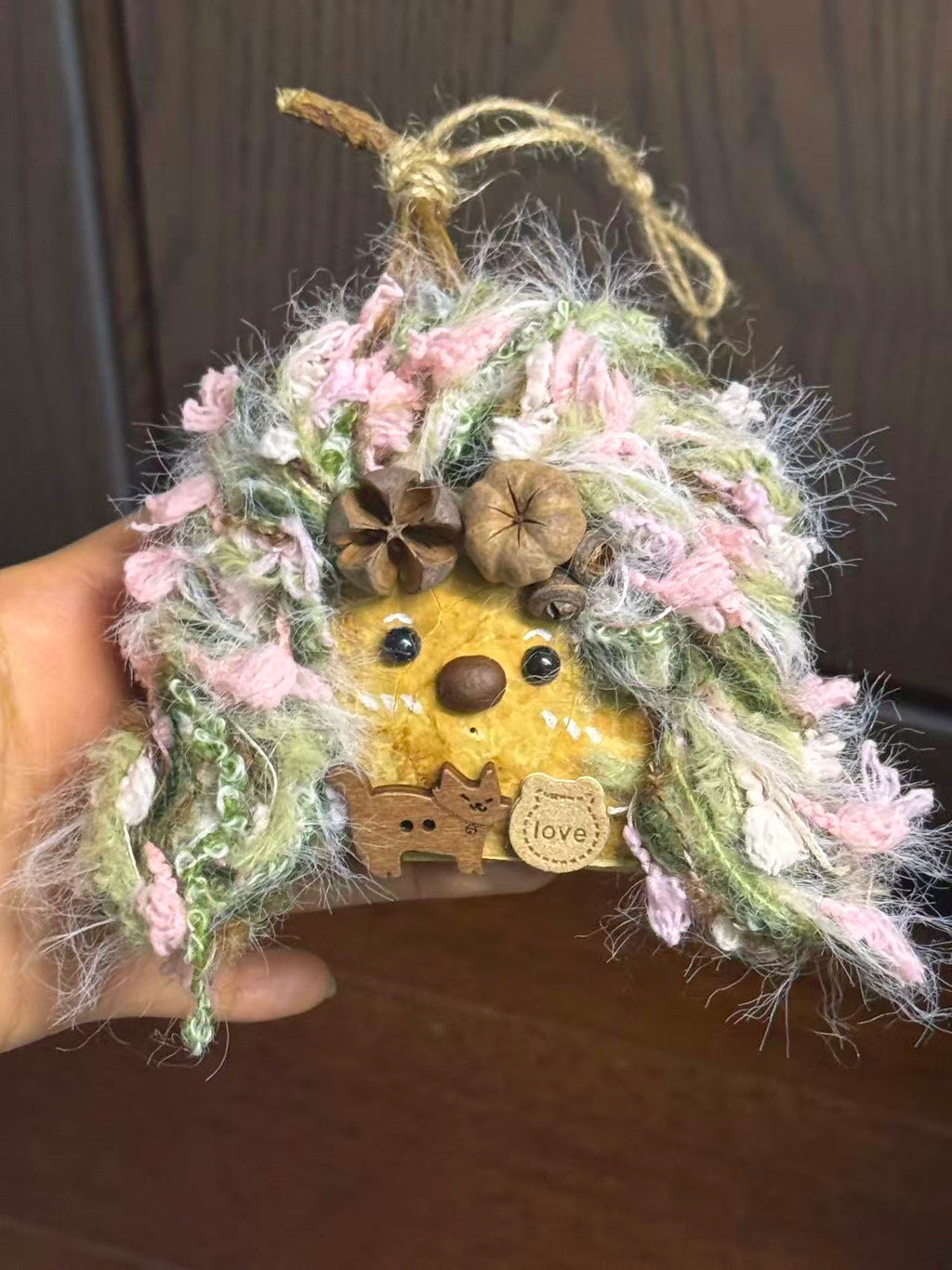 Handmade Entada Bean Pod Ornament