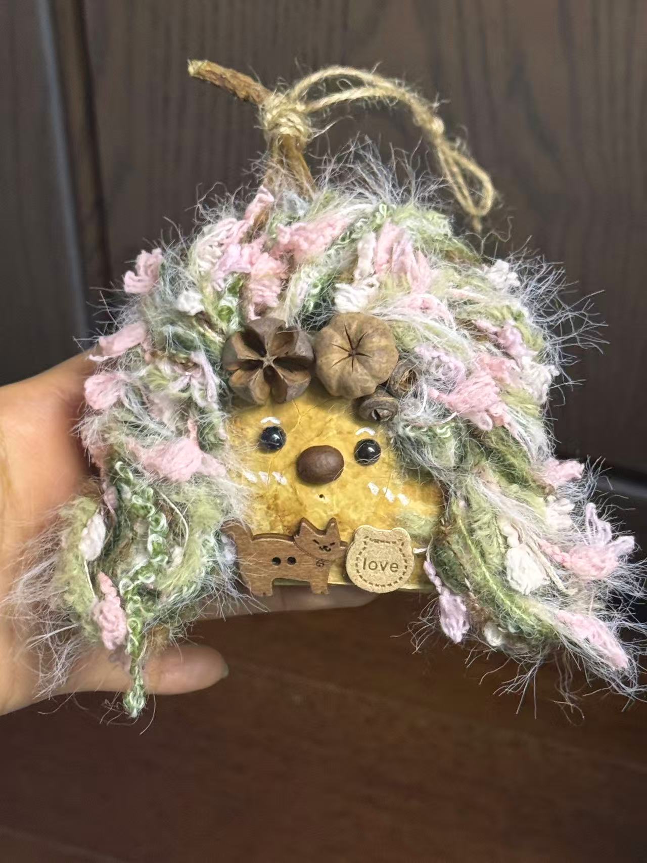 Handmade Entada Bean Pod Ornament