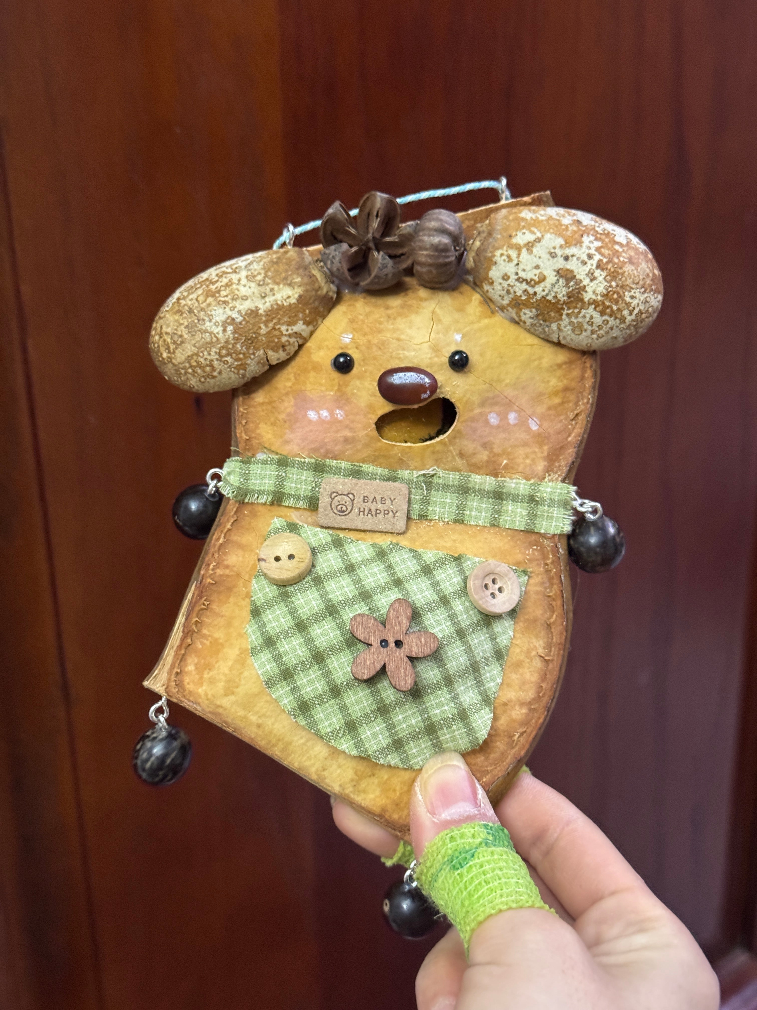 Handmade Entada Double Bean Pod Ornament