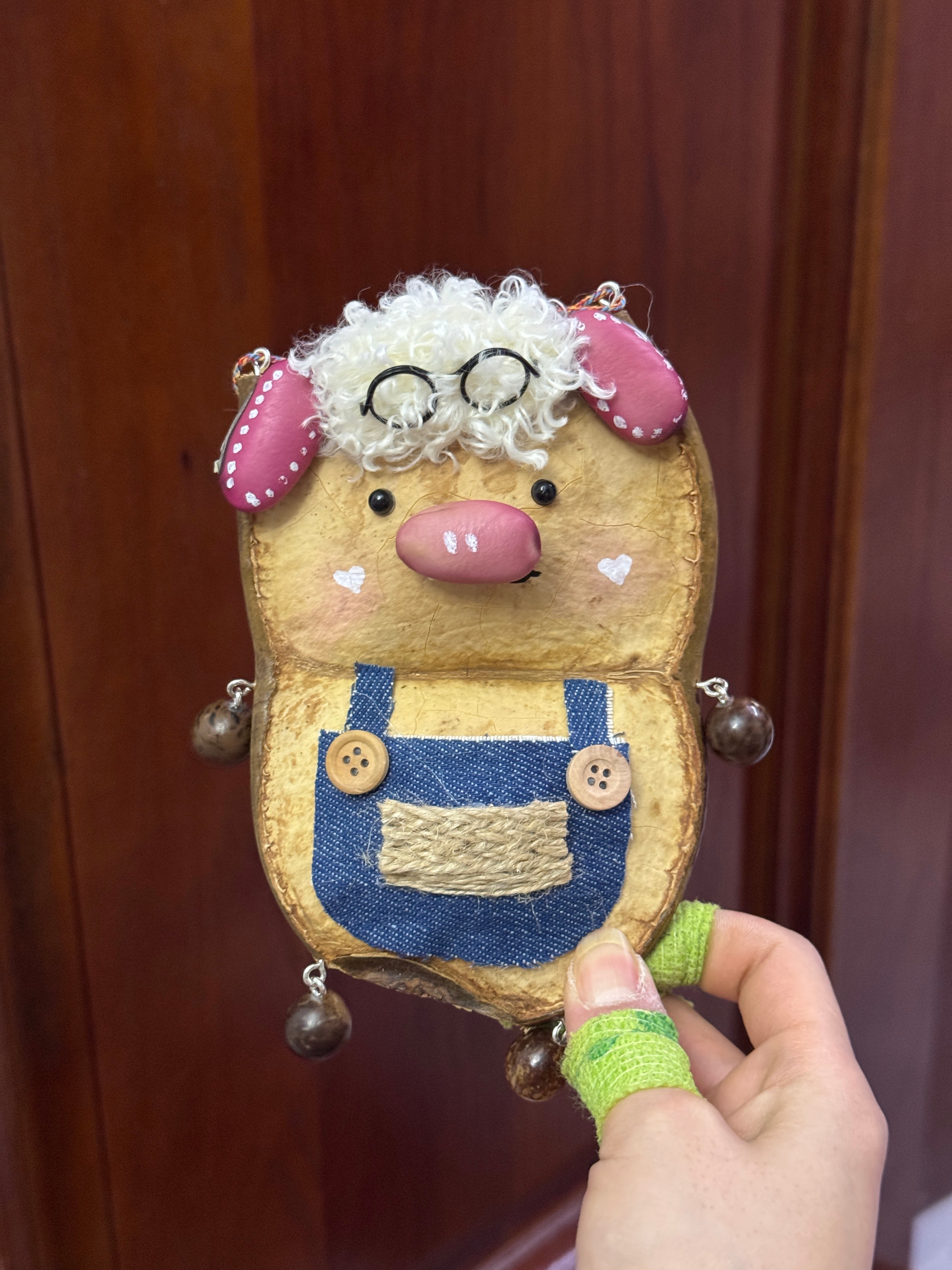 Handmade Entada Double Bean Pod Ornament