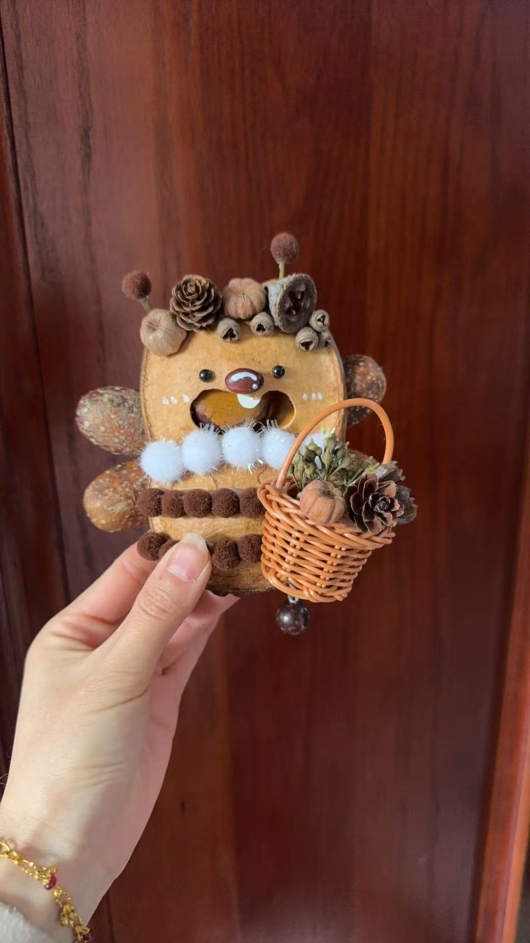 Handmade Entada Double Bean Pod Ornament